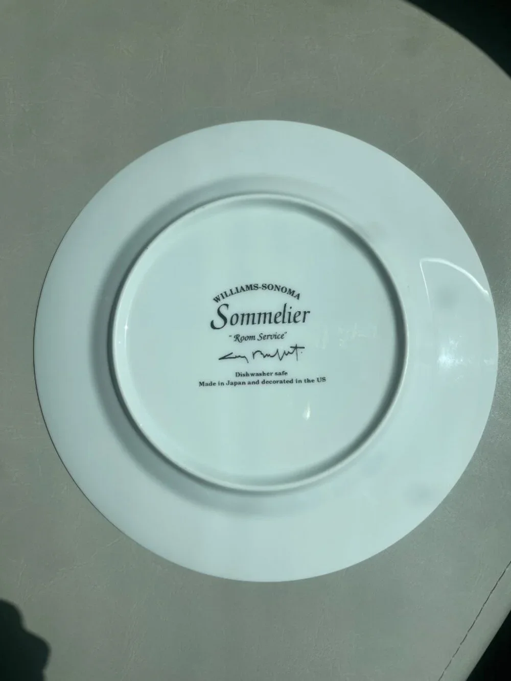 WILLIAMS SONOMA GUY BUFFET SOMMELIER SALAD PLATE 